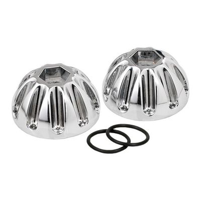Muttrar vipparmsaxel Kustom Tech K-Tech räfflade krom Knucklehead 36-47 (2-pack)