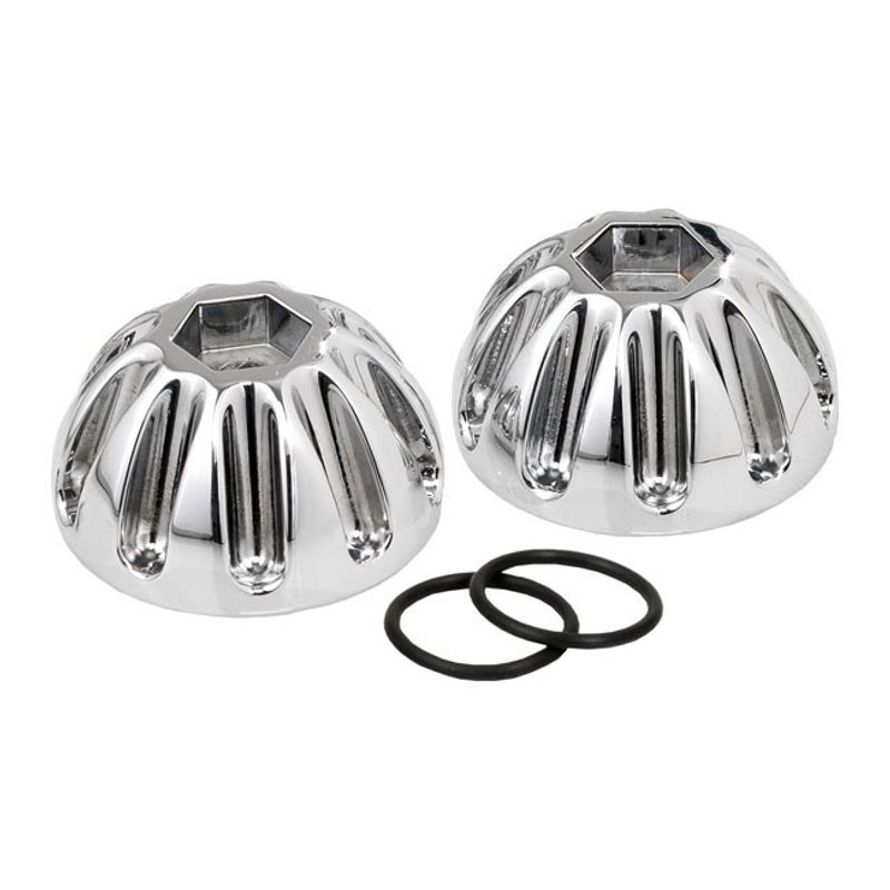 Muttrar vipparmsaxel Kustom Tech K-Tech räfflade krom Knucklehead 36-47 (2-pack)