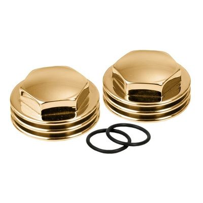 Muttrar Kustom Tech K-Tech Finned polerad mässing Knucklehead 36-47 (2-pack)