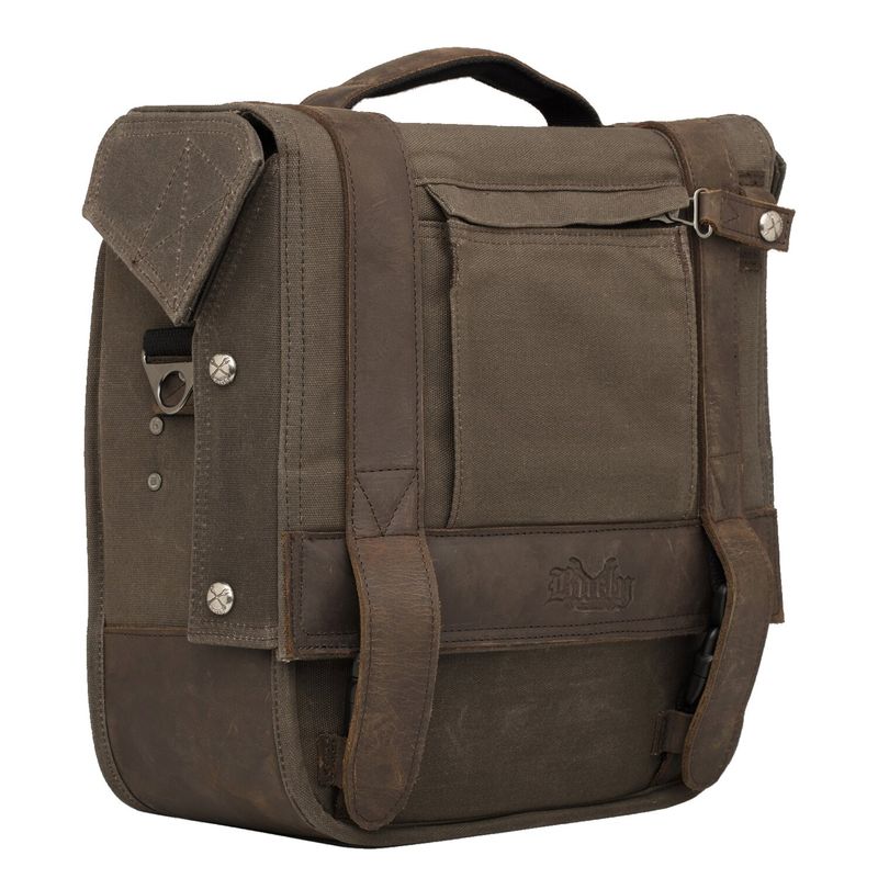 Sidoväska Burly Voyager Dark Oak canvas