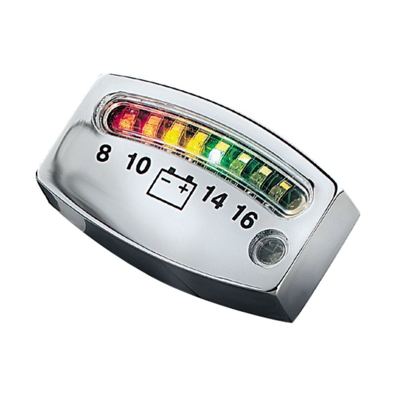 Mätare batteri Kuryakyn 12.5 14.5 LED krom