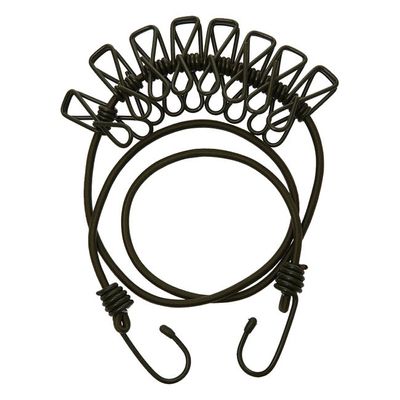 Fosco clothesline with 8 utility hooks