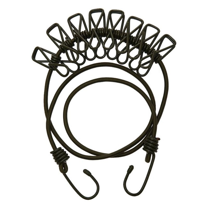 Fosco clothesline with 8 utility hooks