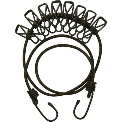 Fosco clothesline with 8 utility hooks