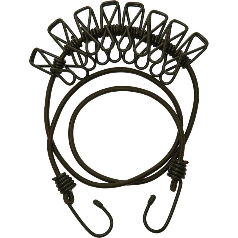 Fosco clothesline with 8 utility hooks