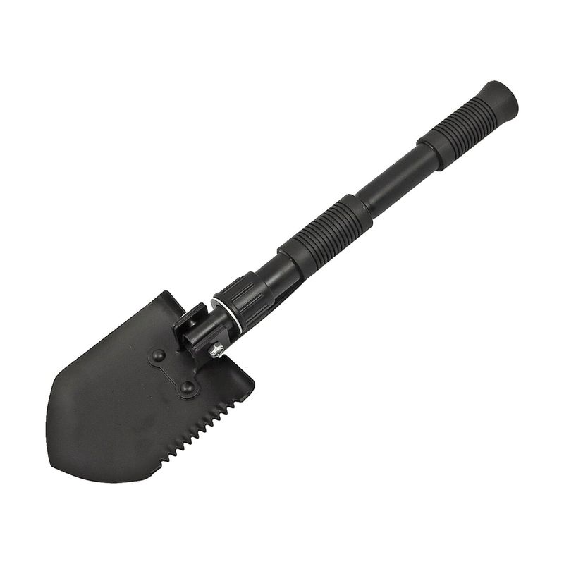 Folding spade, with built-in axe