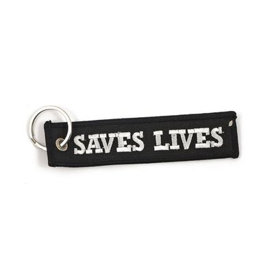 Nyckelring Army Surplus Loud Pipes Saves Lives svart