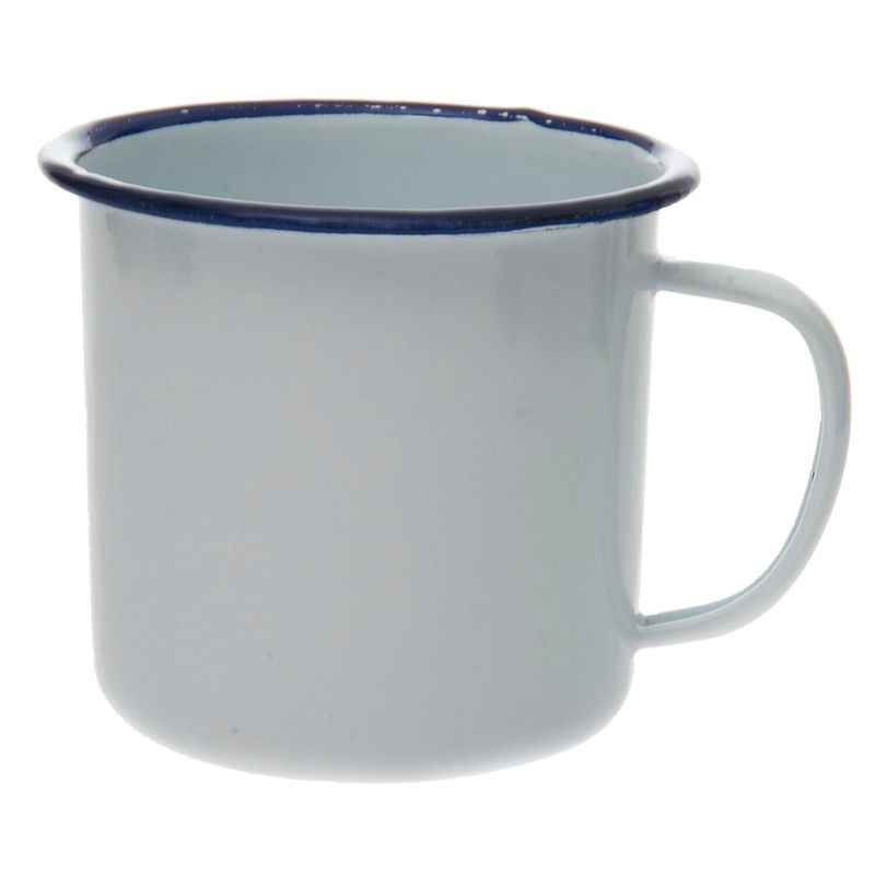Mug enamel white/navy