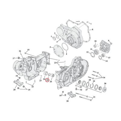 Låsring lager pinjongaxel Alto Evo Big Twin 87-99 (10-pack)