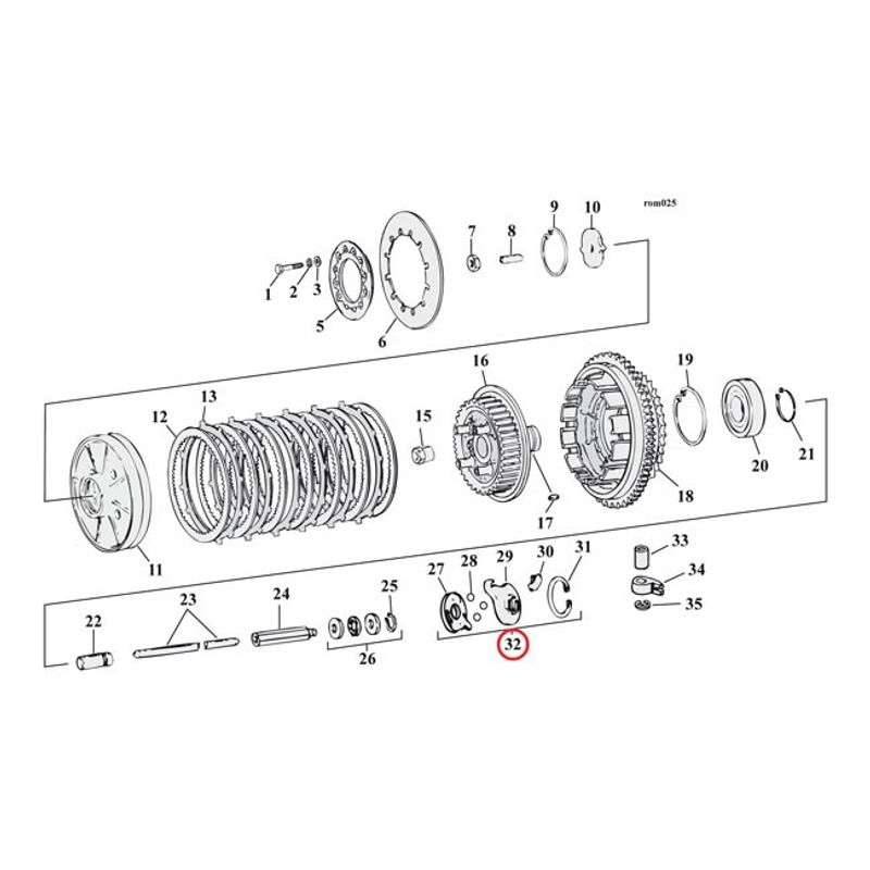 Koppling MCS Big Twin 87-99