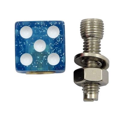 Fästen nummerplåt TrikTopz Trik Topz Dice Glitter universal (2-pack) blå