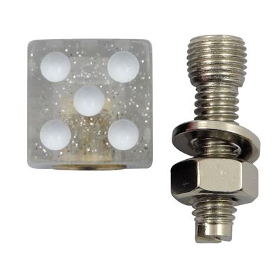 Fästen nummerplåt TrikTopz Trik Topz Dice Glitter universal (2-pack) klar