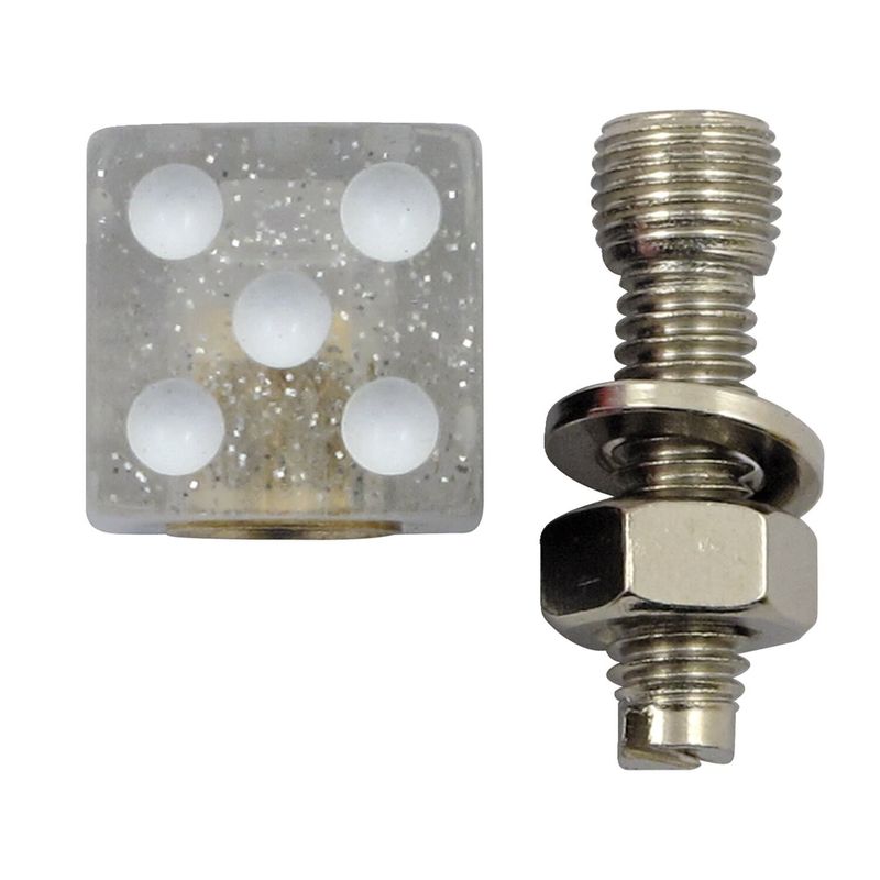 Fästen nummerplåt TrikTopz Trik Topz Dice Glitter universal (2-pack) klar