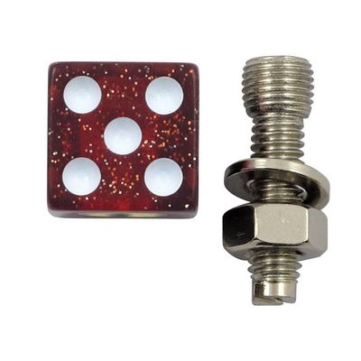 Fästen nummerplåt TrikTopz Trik Topz Dice Glitter universal (2-pack) röd