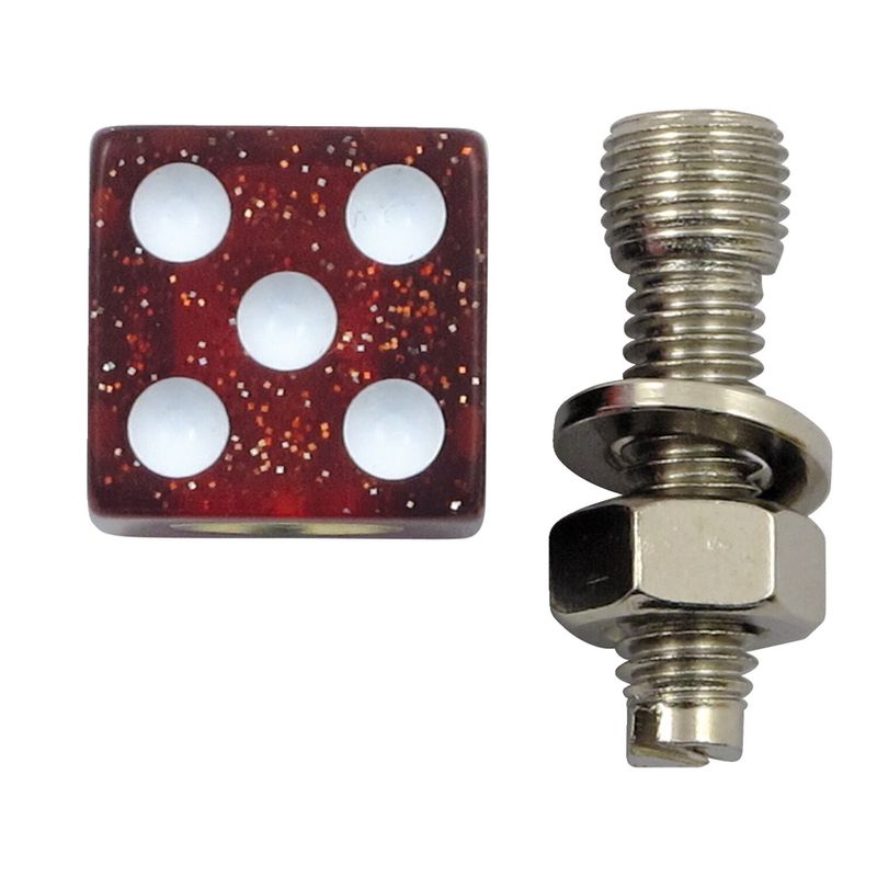 Fästen nummerplåt TrikTopz Trik Topz Dice Glitter universal (2-pack) röd