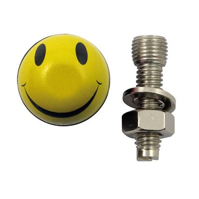 Fästen nummerplåt TrikTopz Trik Topz Smiley gul universal (2-pack)