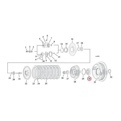 Kullager kopplingsnav MCS XL Sportster 91-22
