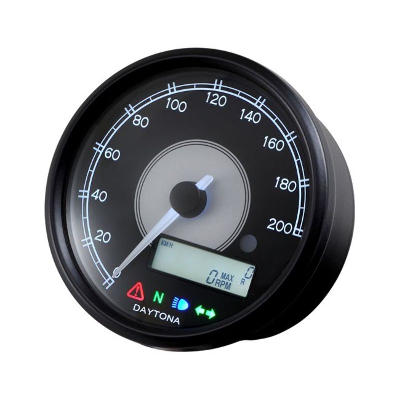 Hastighetsmätare Daytona Velona 200kph 80mm universal