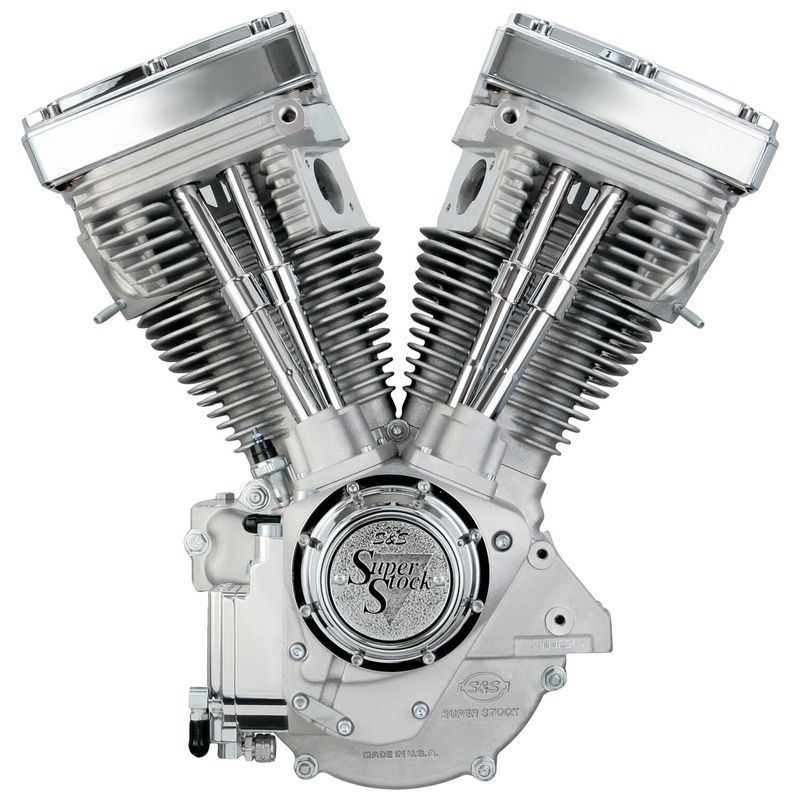 S&S, V80" basic engine assembly. Natural