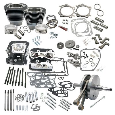 Cylindersats S&S 124" Hot Set-Up svart Softail 07-17