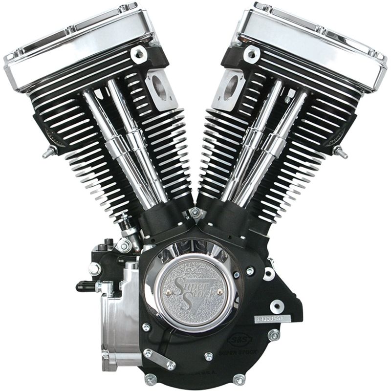 Motor S&S V80 basmotor svart Evo Big Twin 84-99