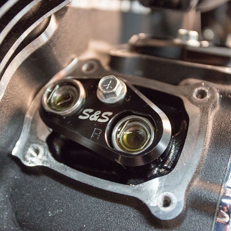 S&S, tappet cuff set. Billet aluminum, black