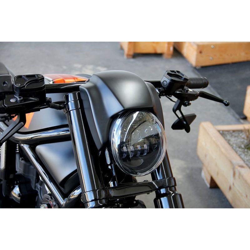 Mask strålkastare Cult-Werk New blanksvart V-Rod & Night Rod 02-11