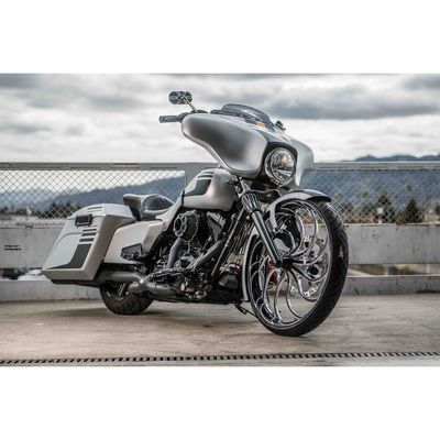 Spegel Arlen Ness höger incl hardware for Harley, svart