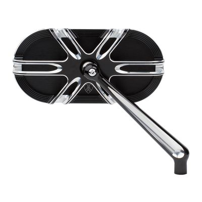 Spegel Arlen Ness höger incl hardware for Harley, svart