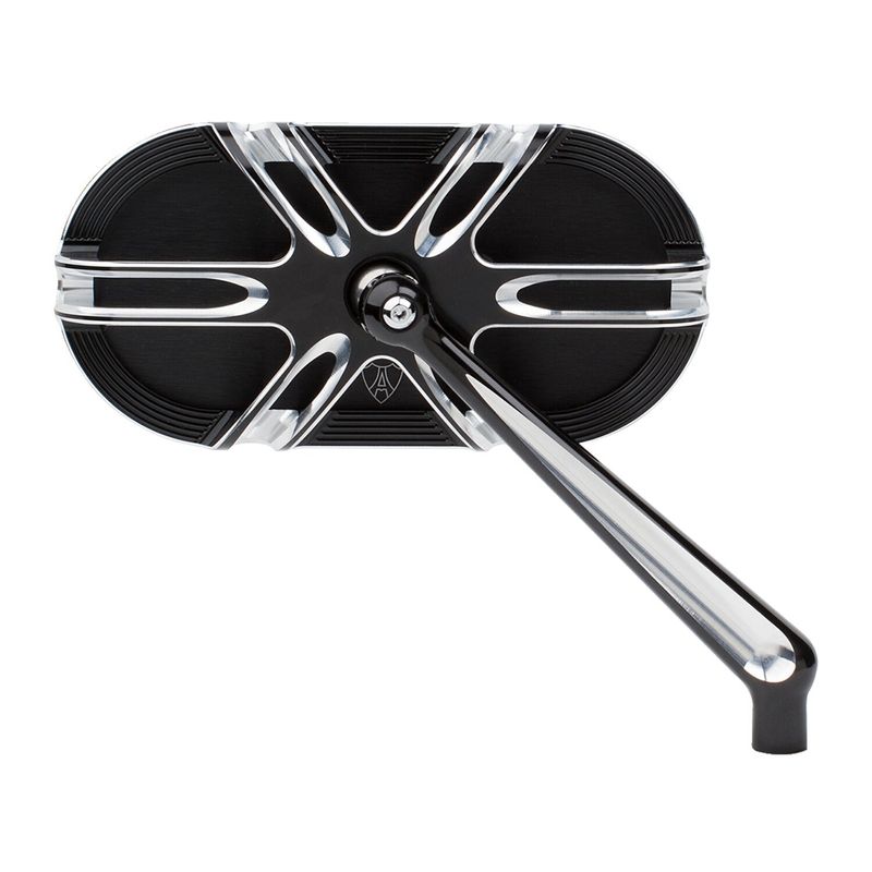 Spegel Arlen Ness höger incl hardware for Harley, svart
