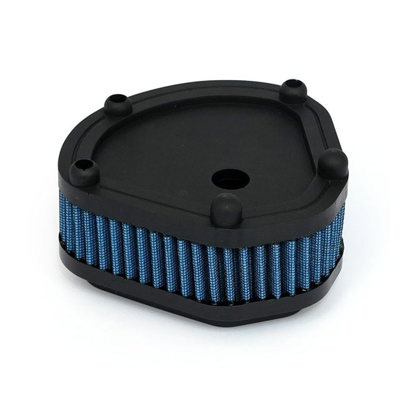 Luftfilterinsats MCS Lightning blå Big Twin with round air