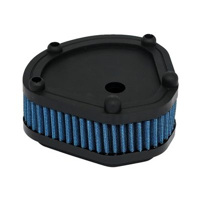 Luftfilterinsats MCS Lightning blå Big Twin with round air