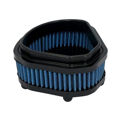 Luftfilterinsats MCS Lightning blå Big Twin with round air