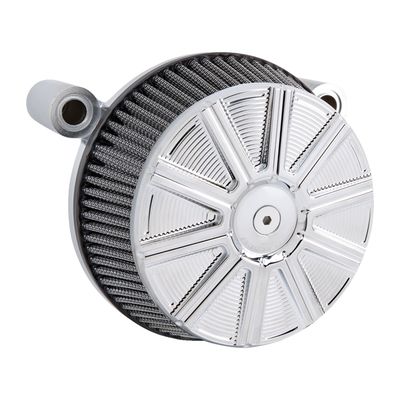 Luftfiltersats Arlen Ness 10-GAUGE 1 Sucker krom billet svart FLT/Touring with Magneti