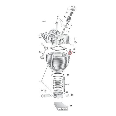 Packningar topplock Cometic C9725 MLS 4" .030" Twin Cam 99-17