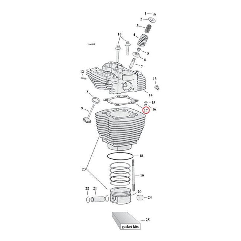 Packningar topplock Cometic C9725 MLS 4" .030" Twin Cam 99-17