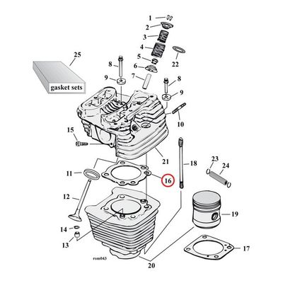 Packningssats topplock Cometic C9689 MLS 3.5 .040" Big Twin 84-99