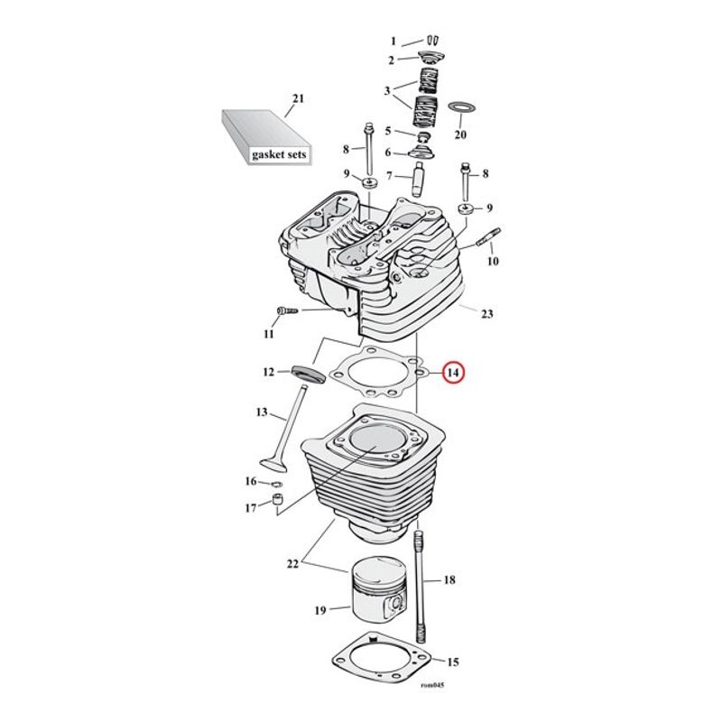 Packningssats topplock Cometic C9689 MLS 3.5 .040" Big Twin 84-99