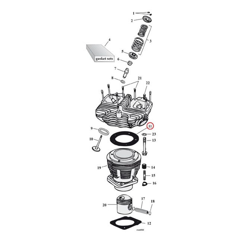 Packningssats topplock Cometic C9985 MLS 3-5/8" SHOVEL 66-84