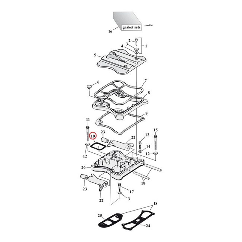 Packning kåpa Cometic C9707 Evo Big Twin 84-99