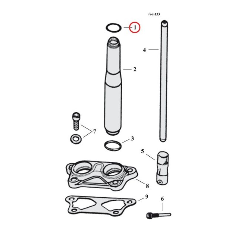 O-ring kåpa Cometic övre XL Sportster 91-22 (10-pack)