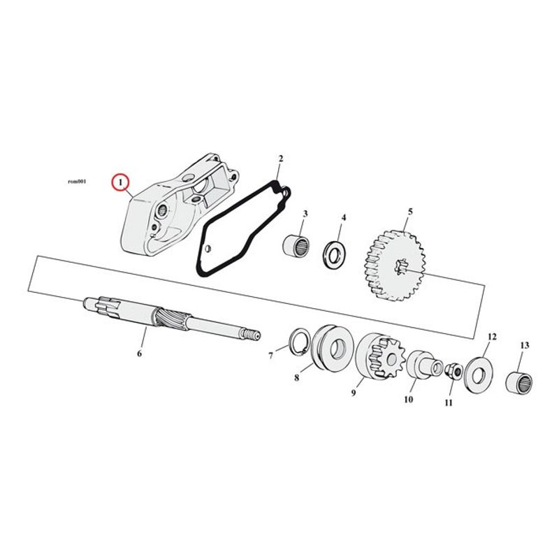 Packning täckplåt startmotor Cometic C9701 .031" fiber XLH 74-78 (10-pack)