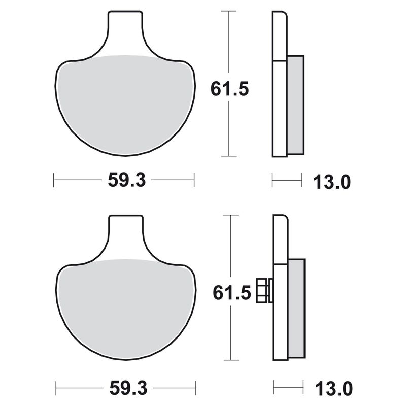 Bromsbelägg SBS 579H.CT kolfiber Big Twin, TC, XL Sportster 84-99