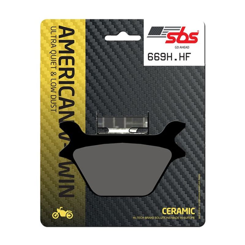 Bromsbelägg SBS 669H.HF keramiska L87-99 Big Twin, Twin Cam, XL
