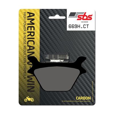 Bromsbelägg SBS 669H.CT kolfiber L87-99 Big Twin, Twin Cam, XL