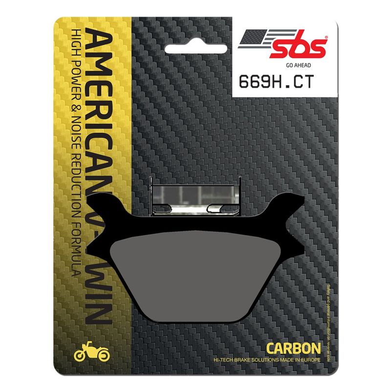 Bromsbelägg SBS 669H.CT kolfiber L87-99 Big Twin, Twin Cam, XL