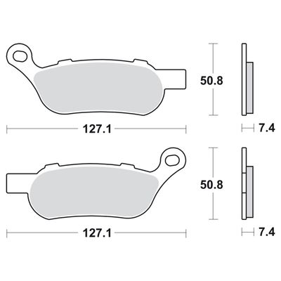 Bromsbelägg SBS 854LS Buell sintrade H-D 08-17