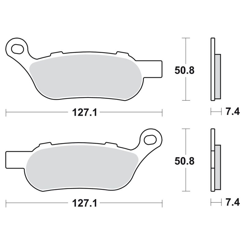 Bromsbelägg SBS 854LS Buell sintrade H-D 08-17