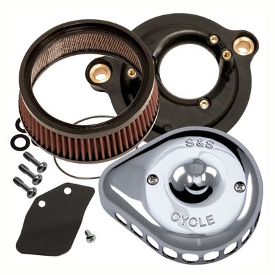 Luftfiltersats S&S 170-0435C Teardrop krom Softail 18-24