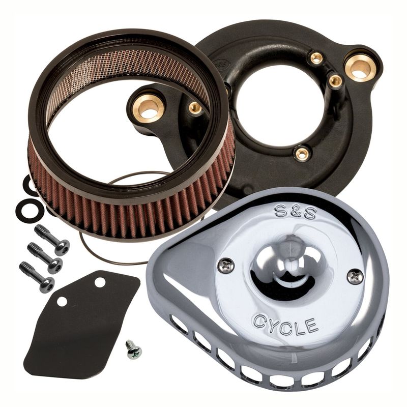 Luftfiltersats S&S 170-0435C Teardrop krom Softail 18-24